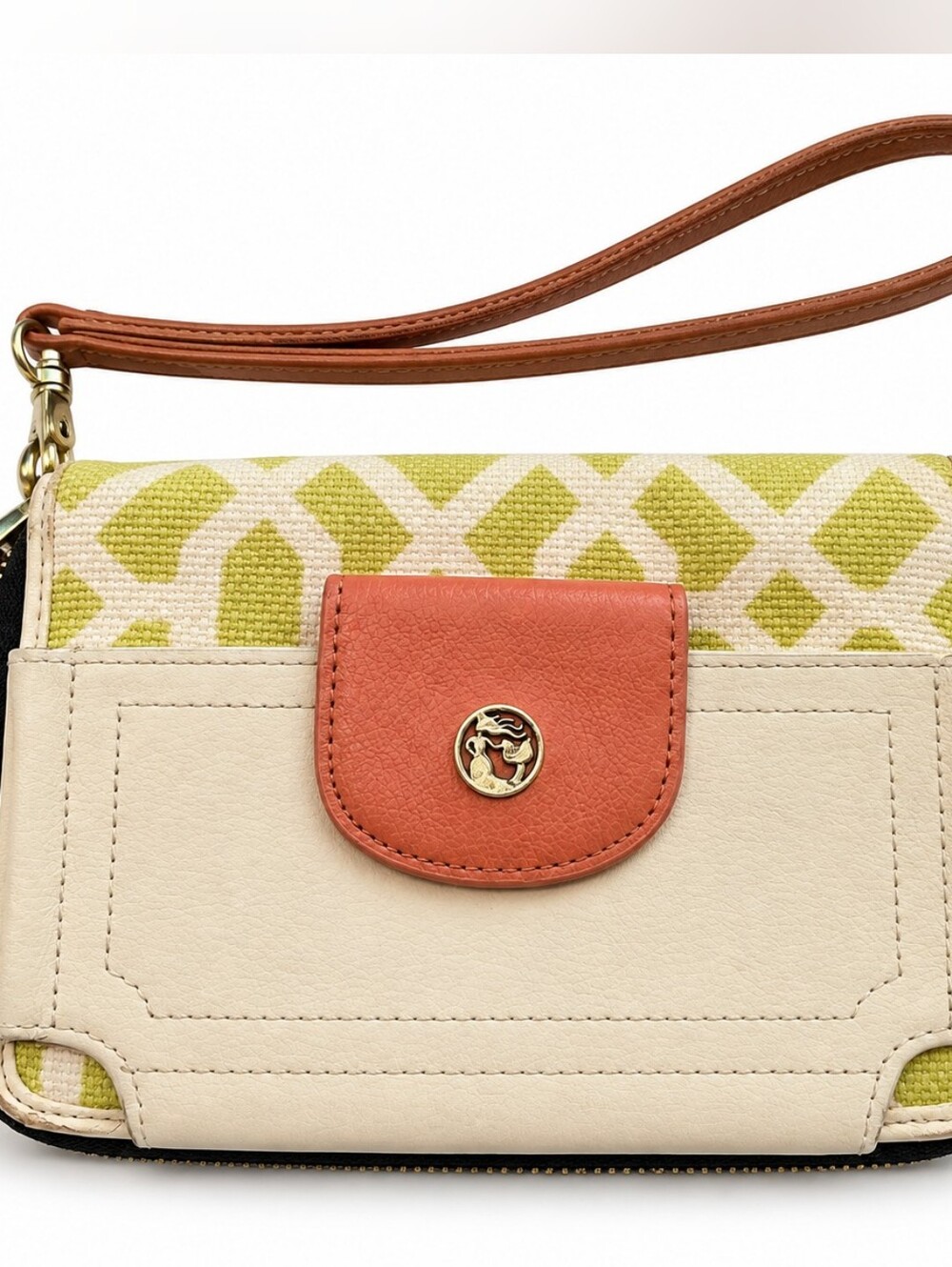 Spartina 449 White and Pink Wristlet